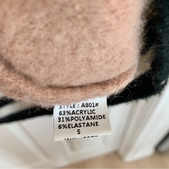 Dusty Rose Pink Varsity Long Knit Cardigan Sweater Coat - Picture 10 of 10